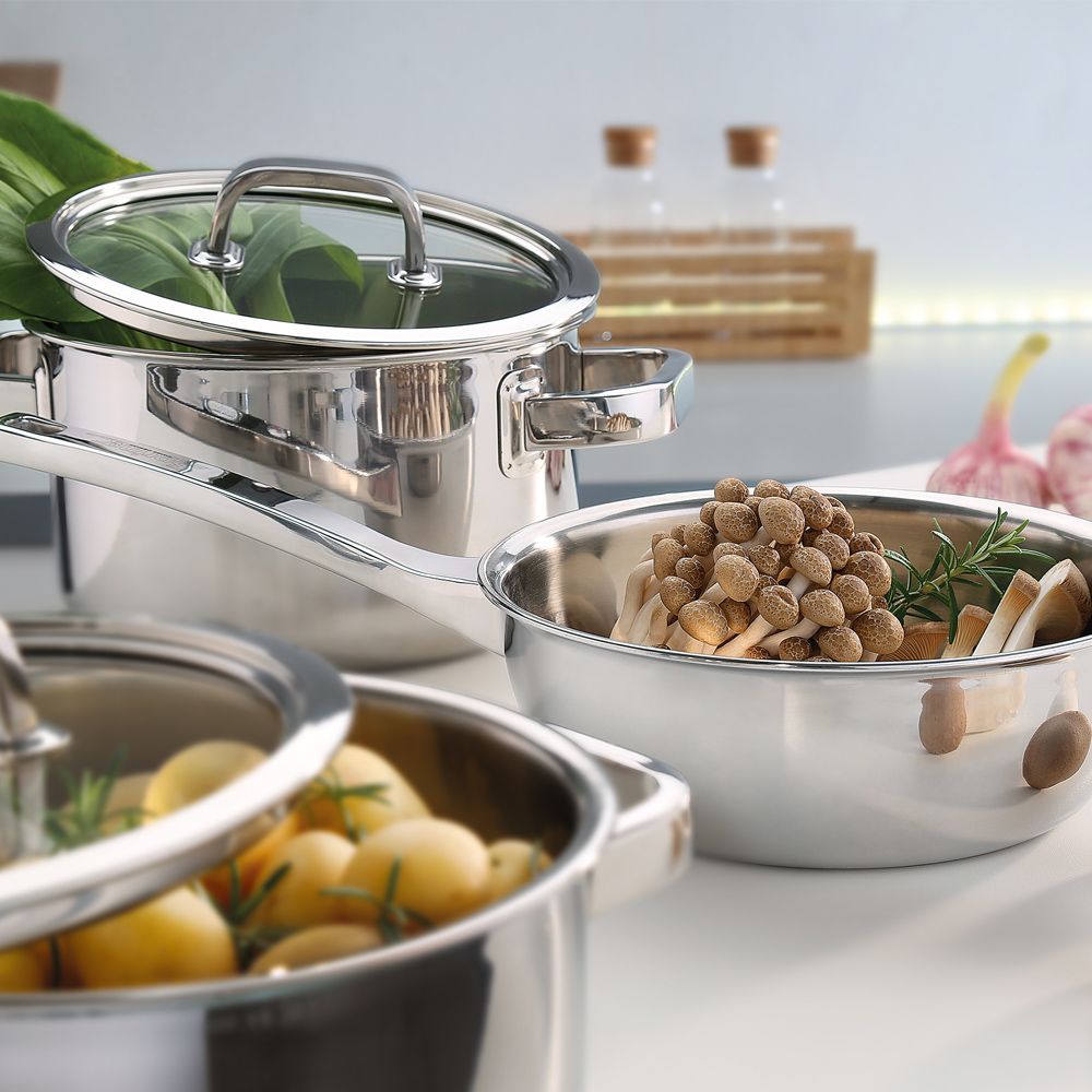 de BUYER Affinity induction casserole / lid, stainless steel, Ø 20