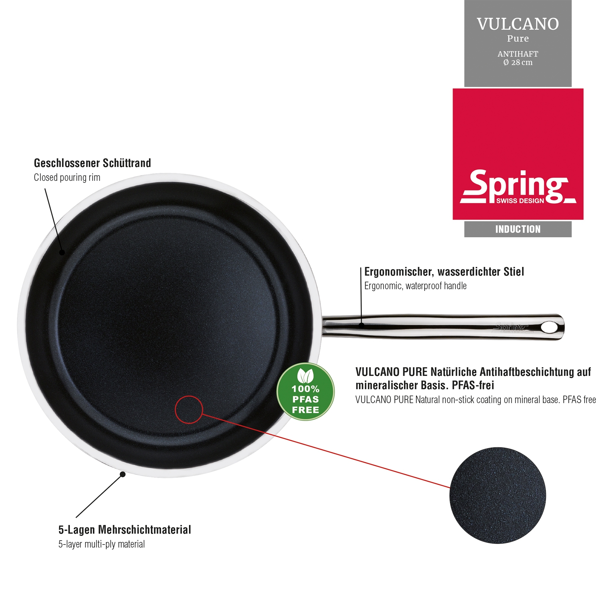 Spring - Frying pan VULCANO PURE - 20 cm