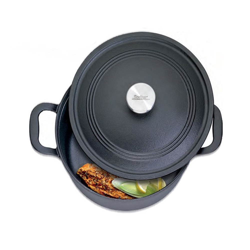 Victoria 8 Cast Iron Skillet Cast Iron Skillet, Black